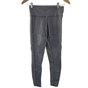 Alo Gray Moto Leggings